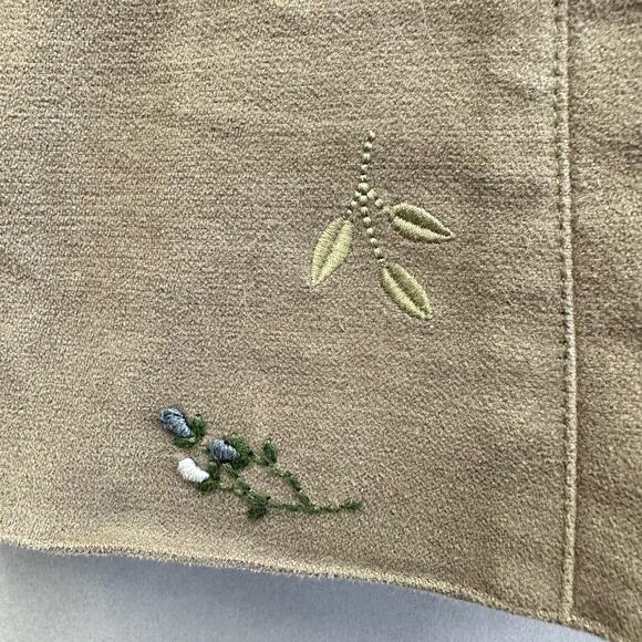 Talbots vintage 90s velour embroidered vest size small cottagecore - Picture 6 of 16